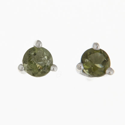 Orecchini in argento con Moldaviti 012