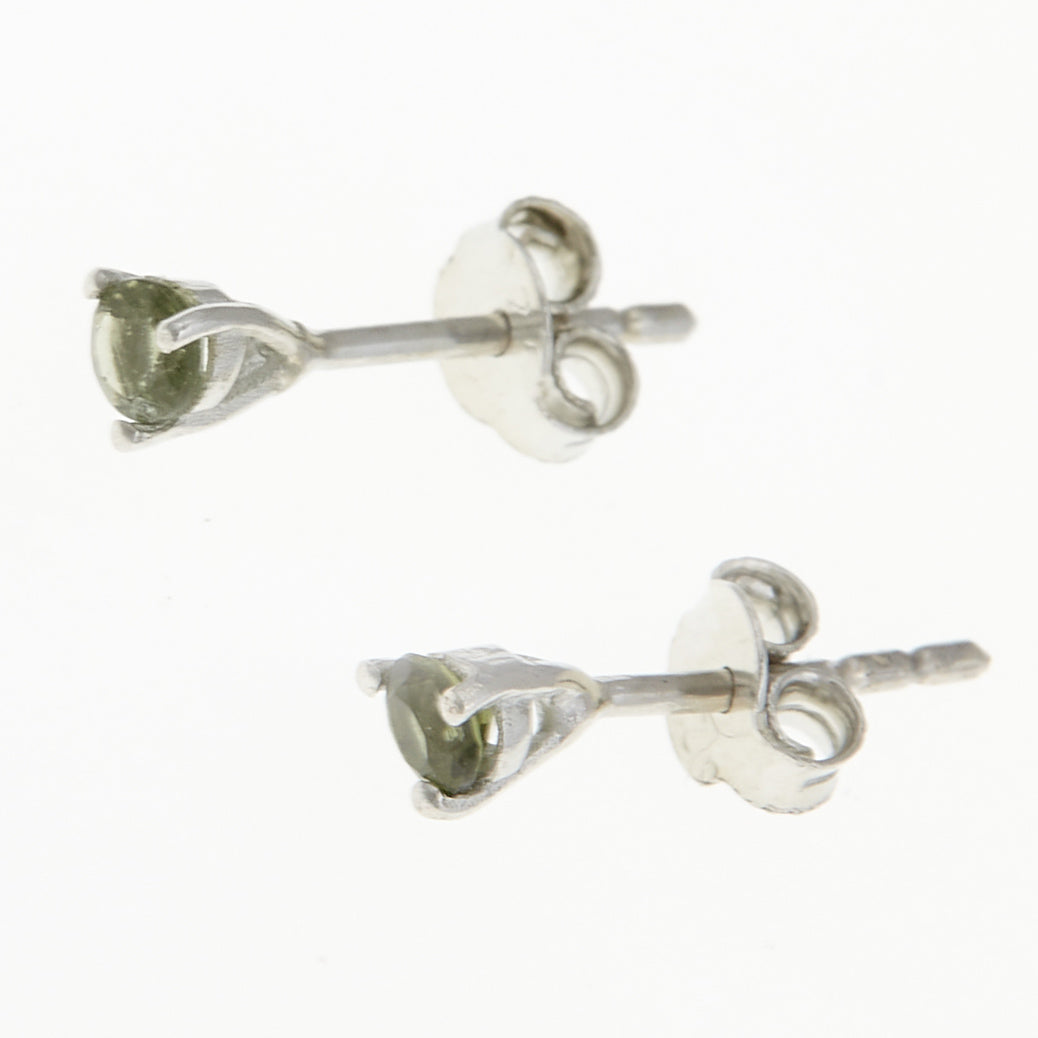 Orecchini in argento con Moldaviti 012