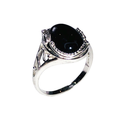 Anello “Capucine” in Onice Nera – Argento 925