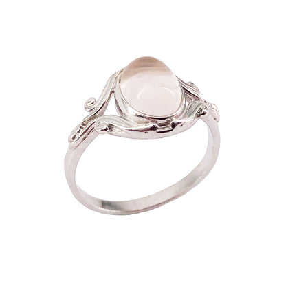 Anello Quarzo Rosa “Honorine” – Argento 925