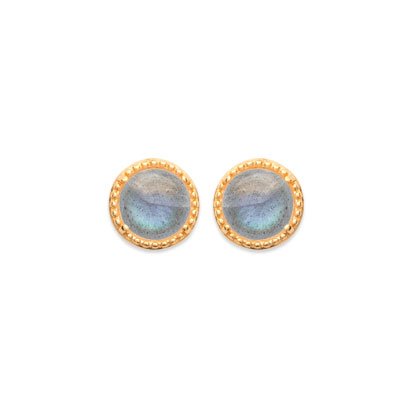 Orecchini “Costantino” in Labradorite – Placcati in oro 750