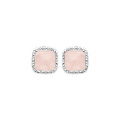 Orecchini Quarzo Rosa “Costantino” – Argento 925
