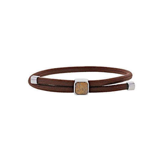 Bracciale in Bronzite “Per Lui” Cordone regolabile – Ref. F01-689