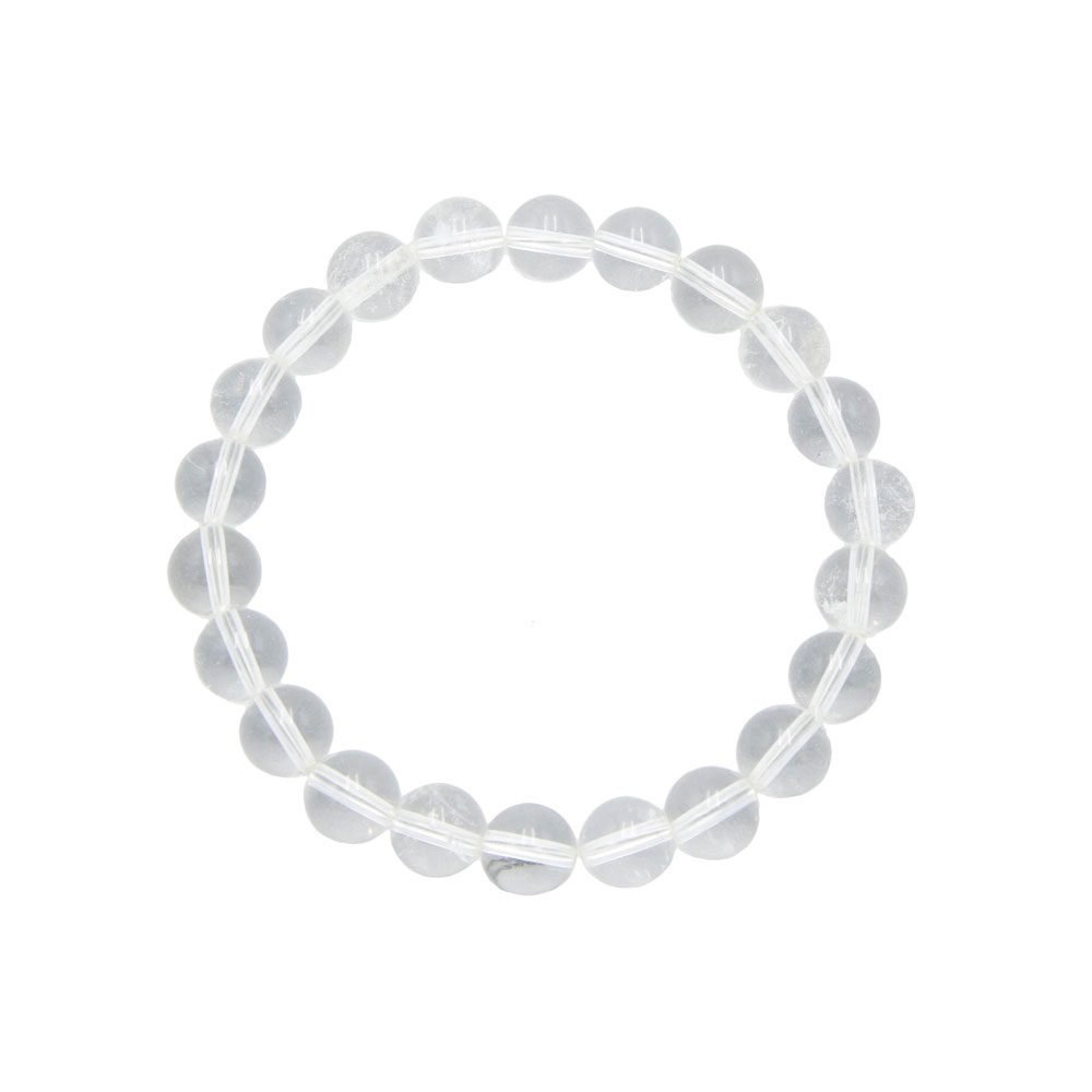 Bracciale in Cristallo di Rocca – pietre con perline