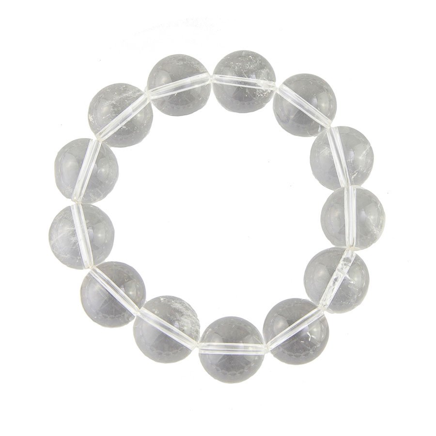 Bracciale in Cristallo di Rocca – pietre con perline