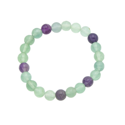 Bracciale in Fluorite multicolore – Pietre con perline