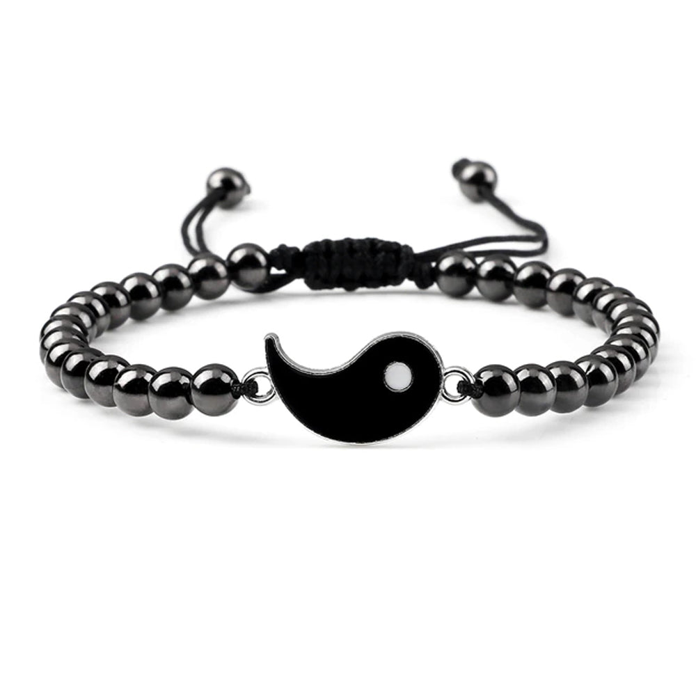 Bracciale in ematite – Yang – Cordoncino regolabile