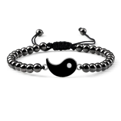 Bracciale in ematite – Yang – Cordoncino regolabile