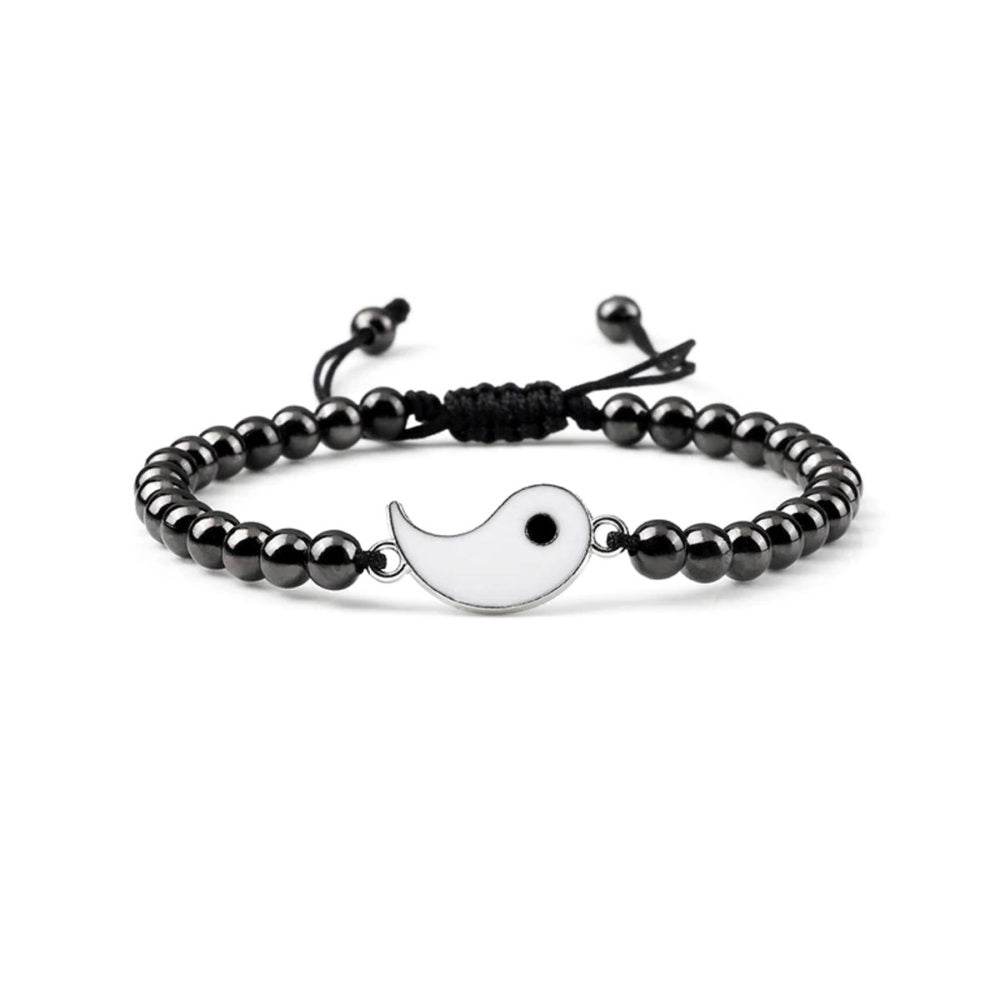 Bracciale Ematite – Yin – Cordoncino regolabile