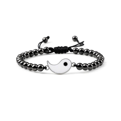Bracciale Ematite – Yin – Cordoncino regolabile