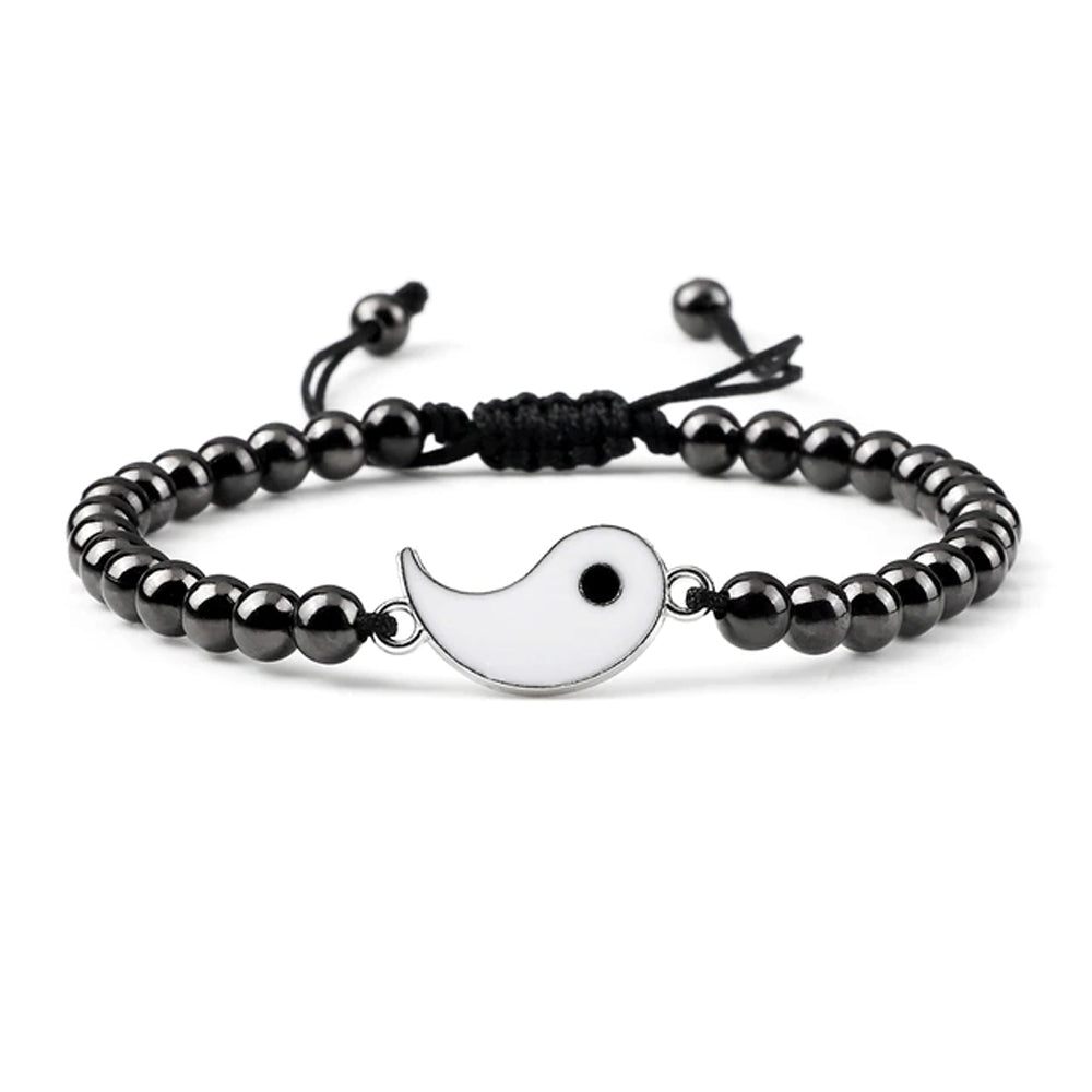 Bracciale Ematite – Yin – Cordoncino regolabile