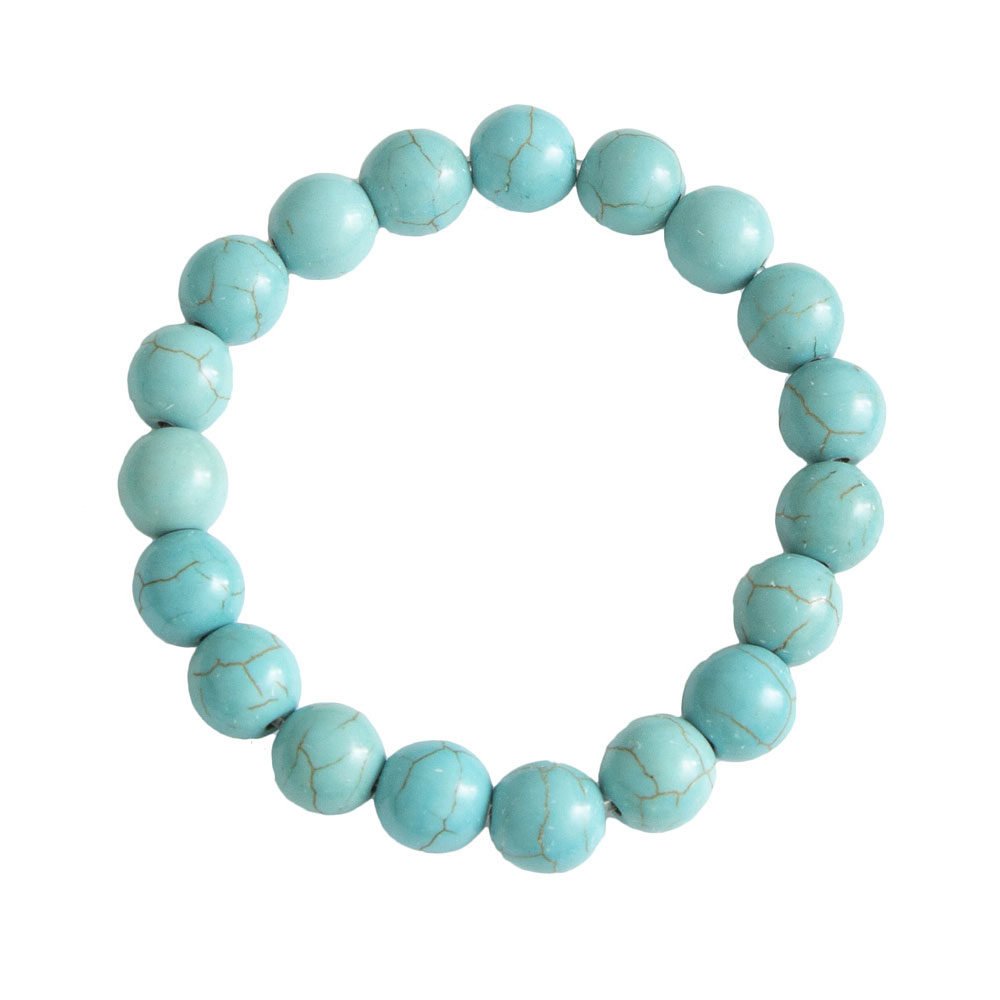 Bracciale in Howlite blu – perline