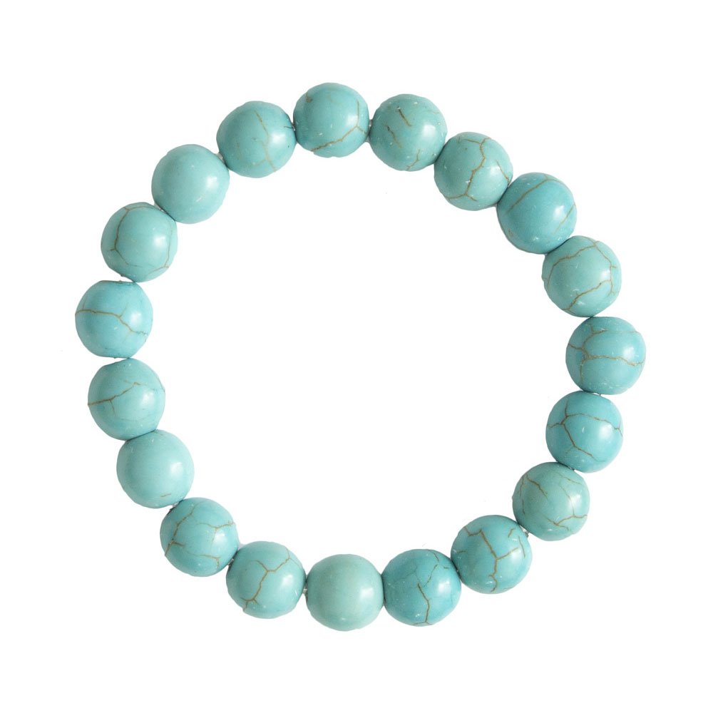 Bracciale in Howlite blu – perline