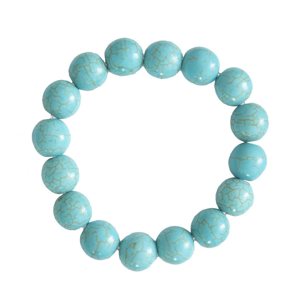Bracciale in Howlite blu – perline
