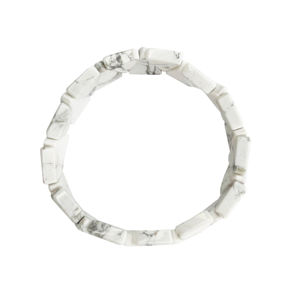 Bracciale Howlite – Pietre triangolari