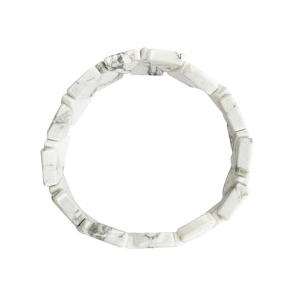 Bracciale Howlite – Pietre triangolari