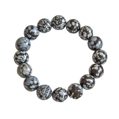 Bracciale in Ossidiana Neve - perline