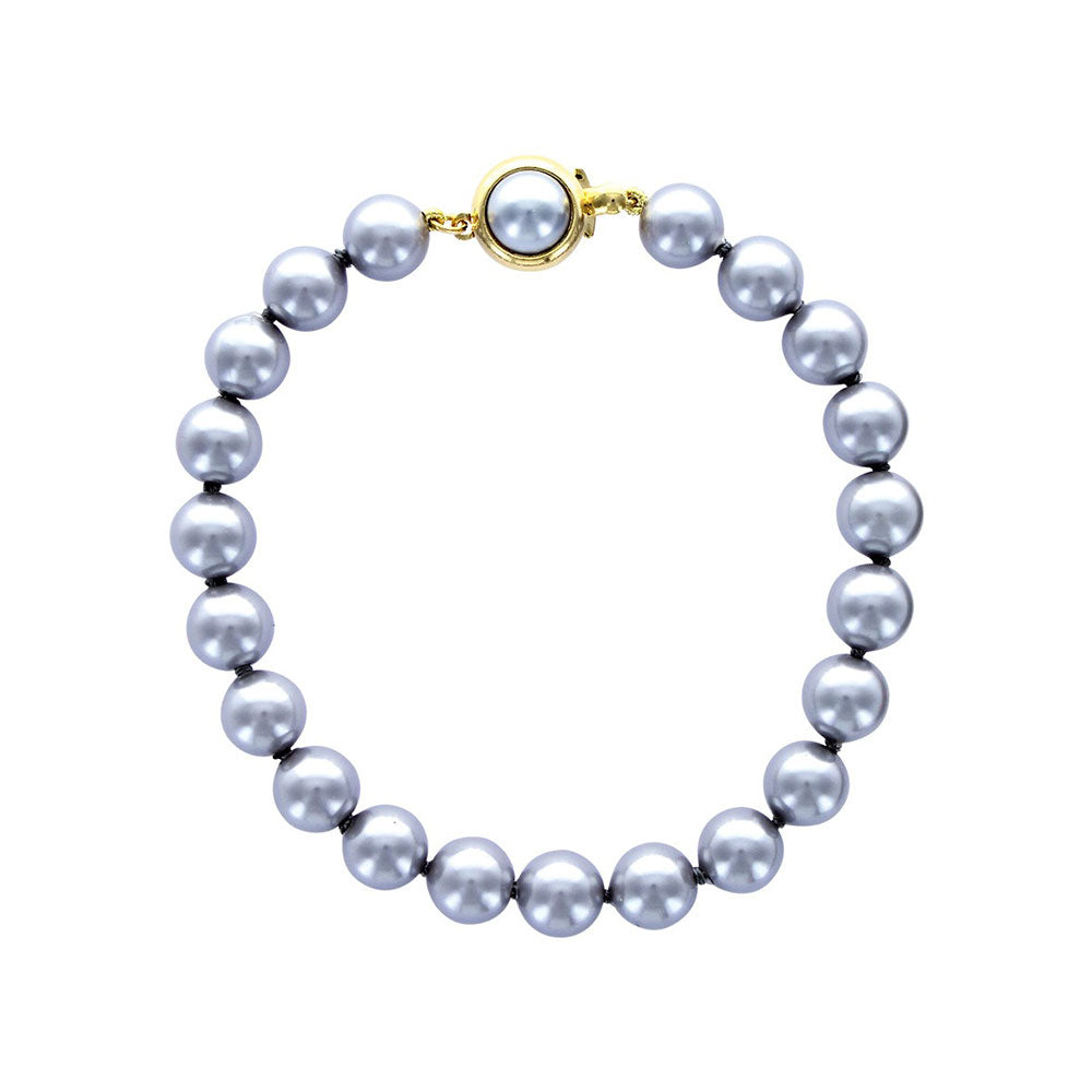 Bracciale con Perle Bianche di Maiorca – perline sferiche da 8 mm
