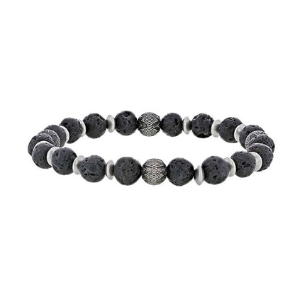 Bracciale in Pietra Lavica “Per Lui” – Ref. F01-592