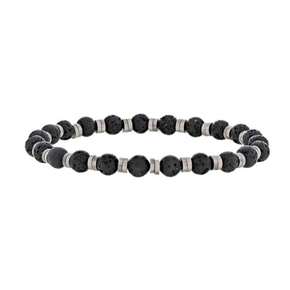 Bracciale in Pietra Lavica “Per Lui” – Ref. F01-627