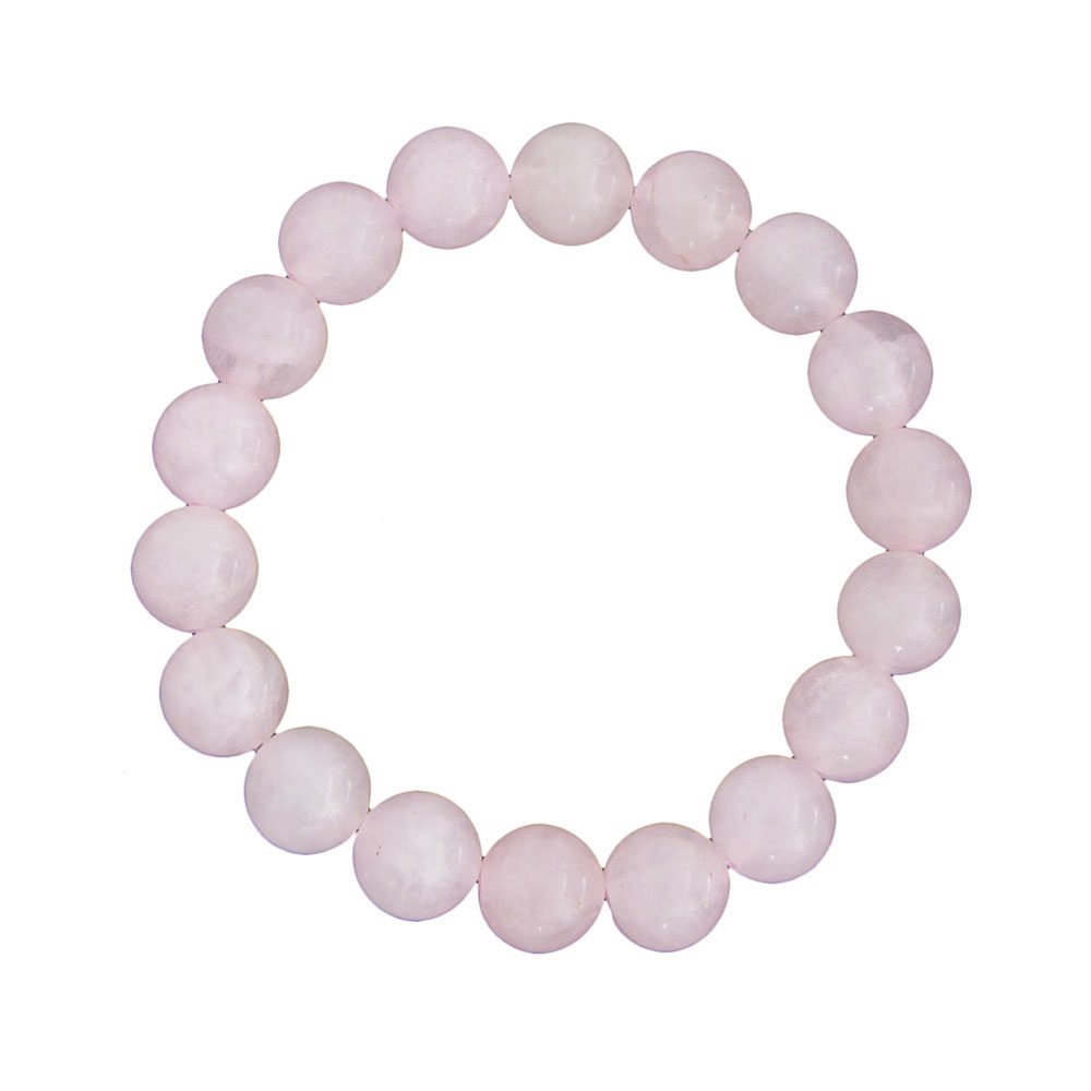 Bracciale in Quarzo Rosa – Perline