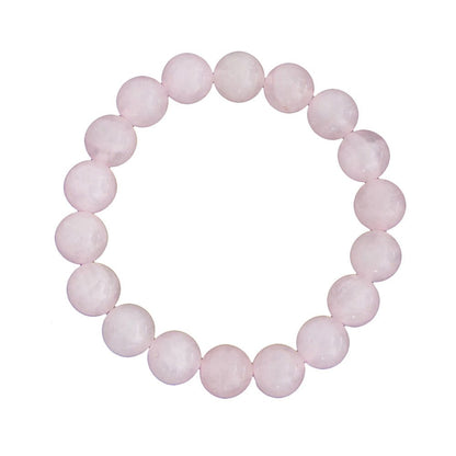 Bracciale in Quarzo Rosa – Perline
