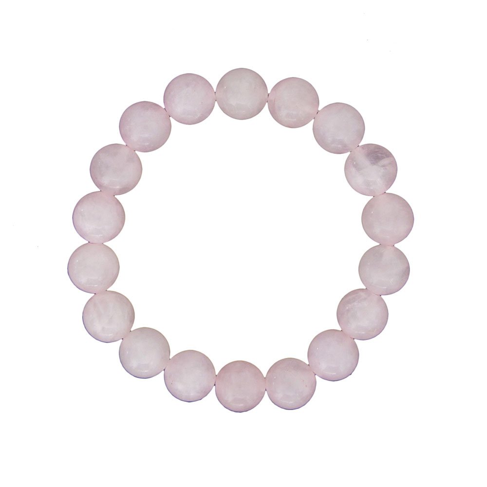 Bracciale in Quarzo Rosa – Perline