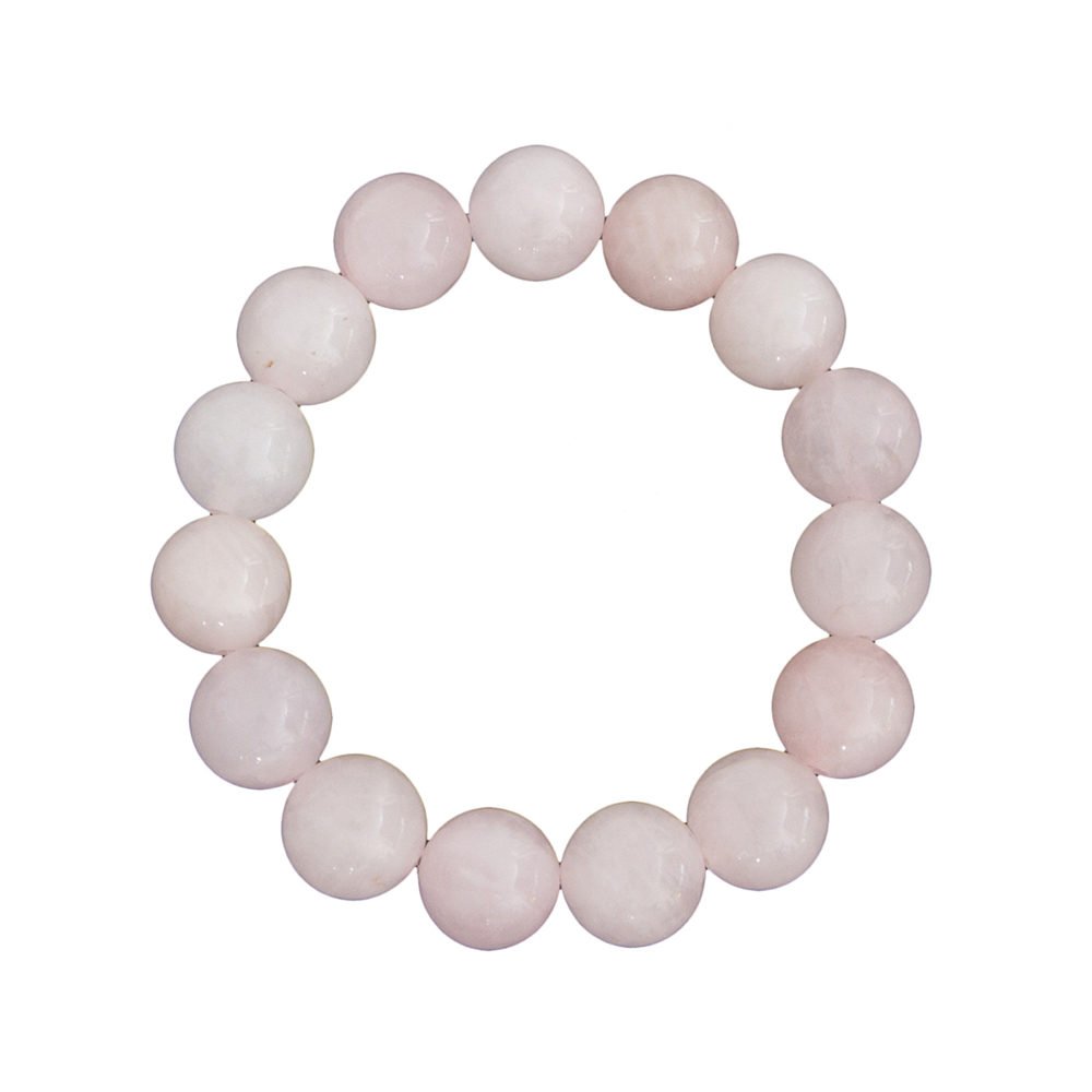 Bracciale in Quarzo Rosa – Perline
