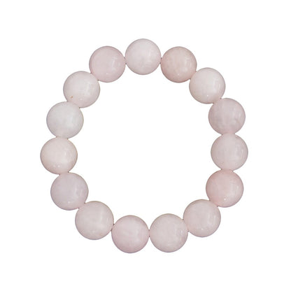 Bracciale in Quarzo Rosa – Perline