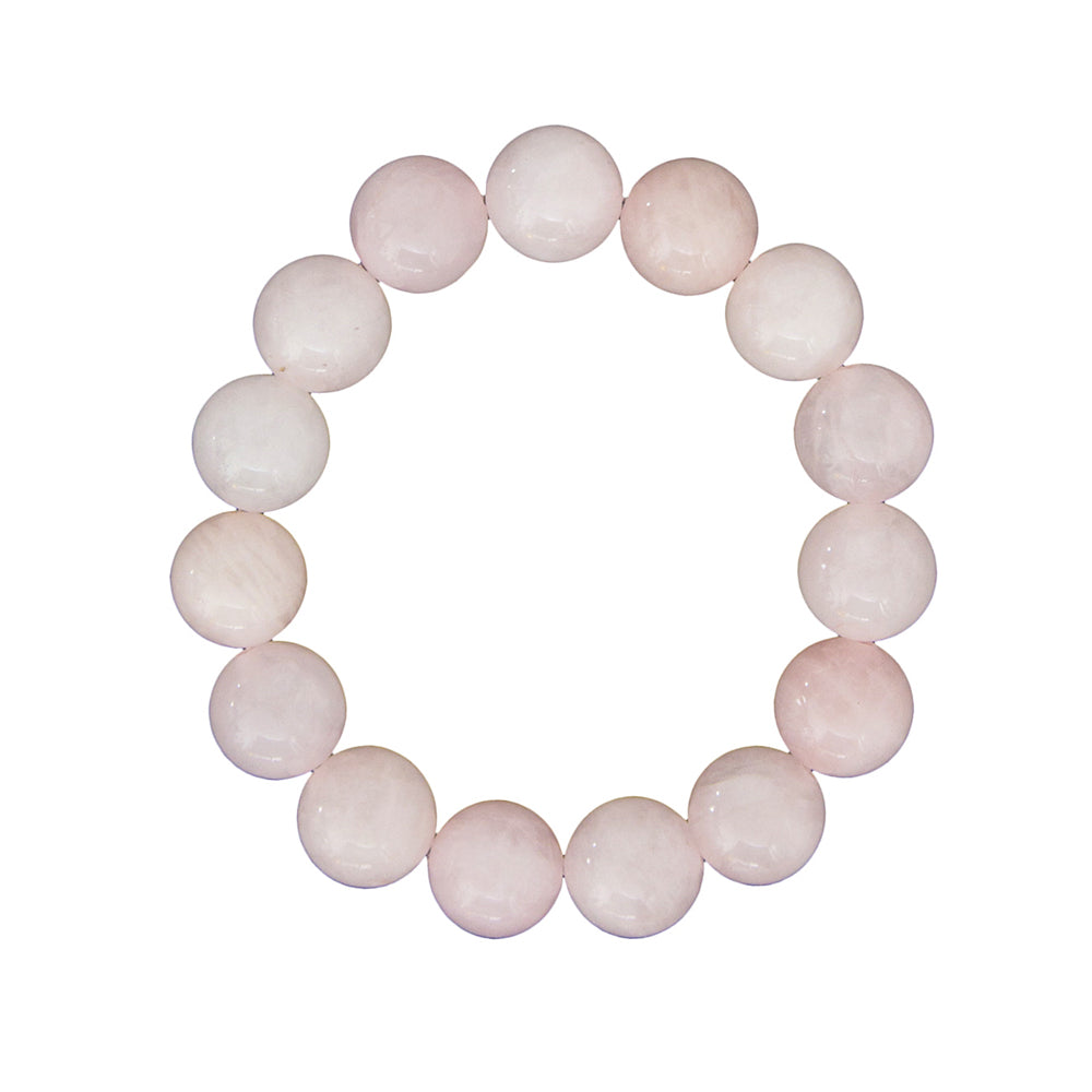 Bracciale in Quarzo Rosa – Perline