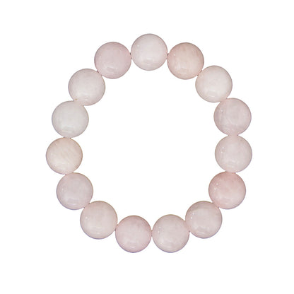 Bracciale in Quarzo Rosa – Perline