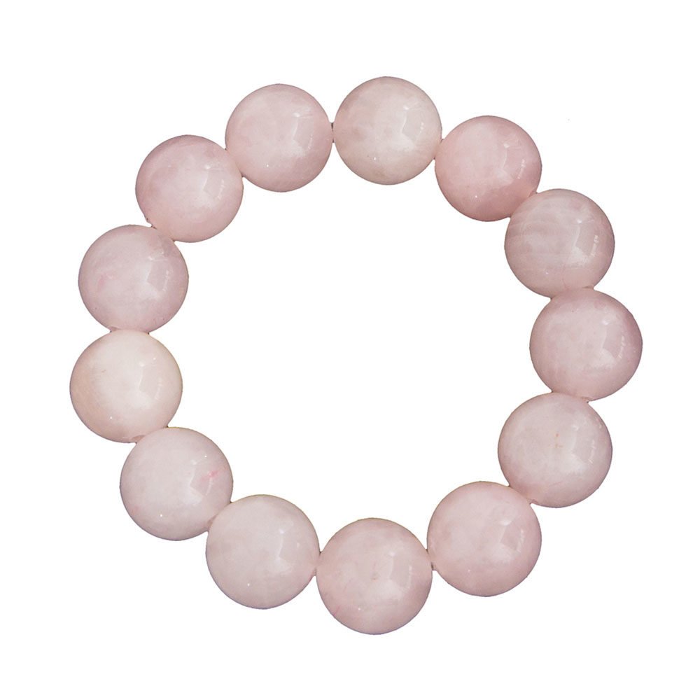 Bracciale in Quarzo Rosa – Perline