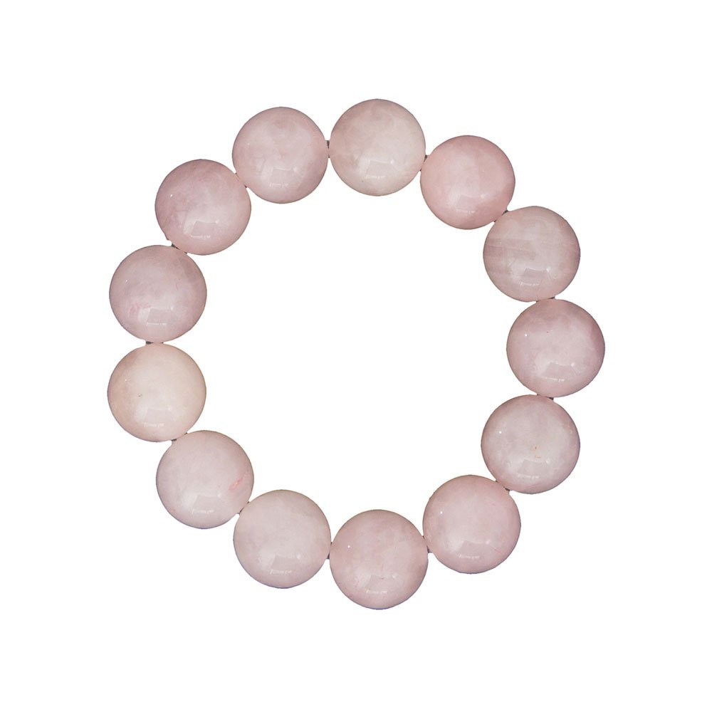Bracciale in Quarzo Rosa – Perline