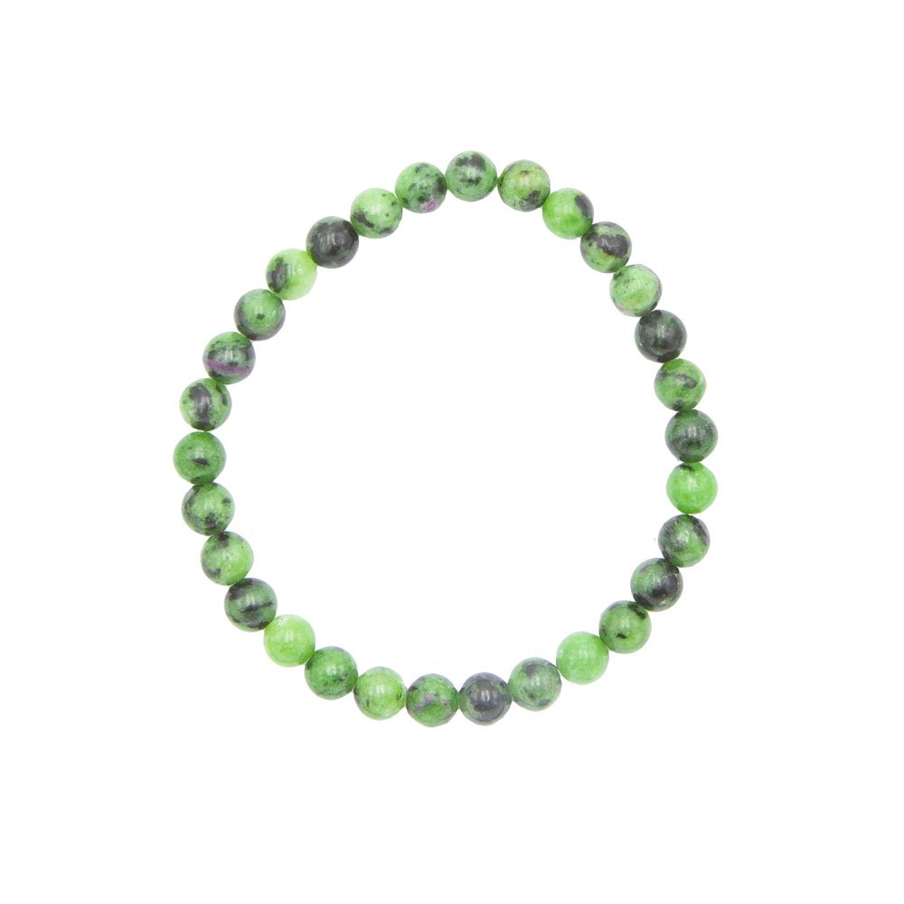 Bracciale con Rubini su zoisite - perline