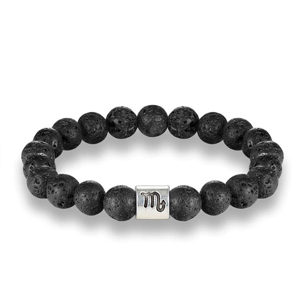 Bracciale Scorpione – Pietra lavica – 20 cm