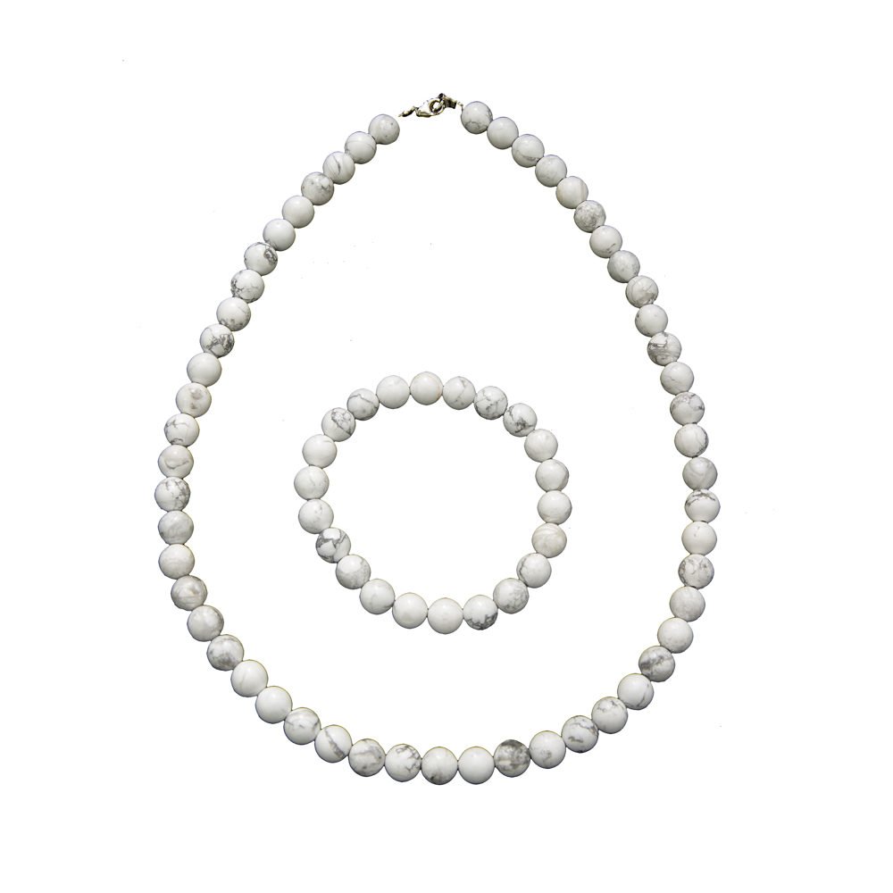 Set Howlite – Pietre sferiche da 6 mm