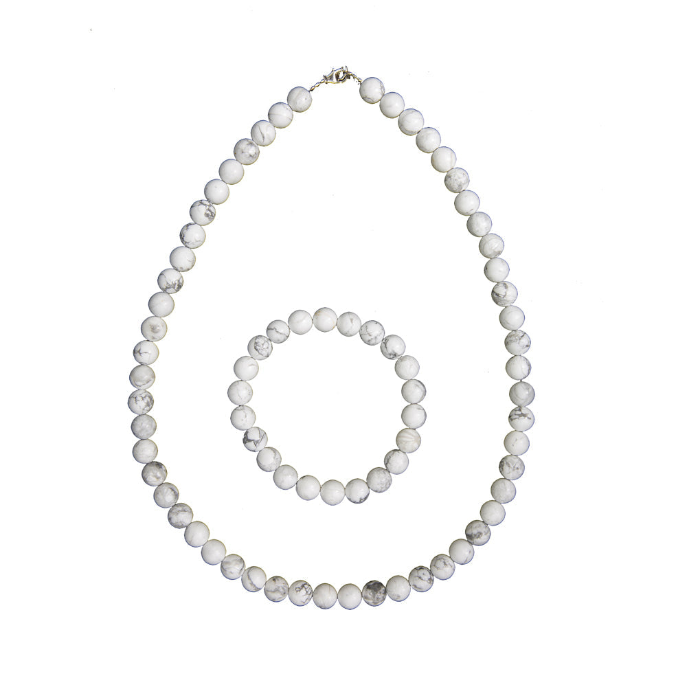 Set Howlite – Pietre sferiche da 6 mm