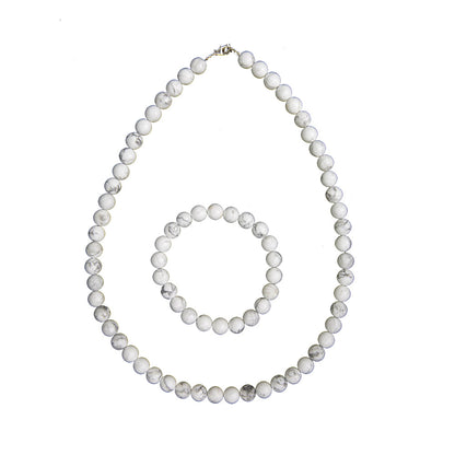 Set Howlite – Pietre sferiche da 6 mm