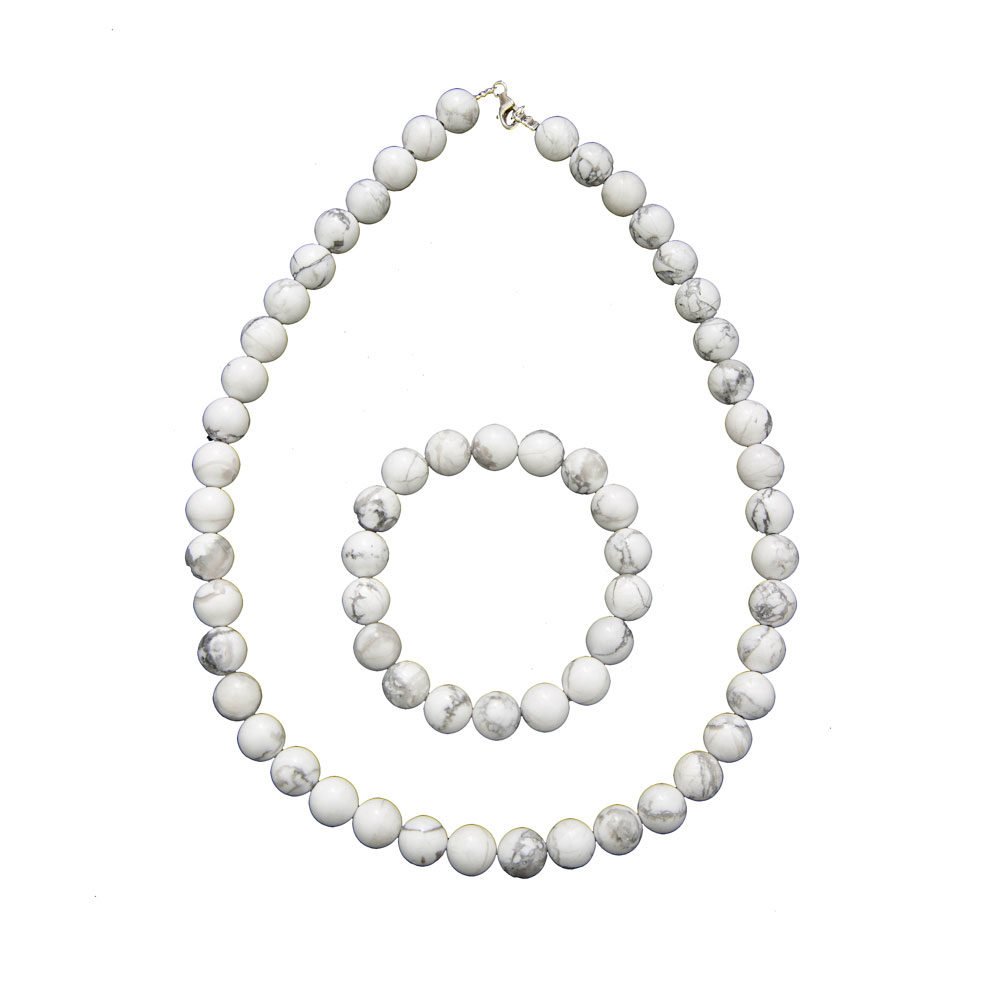 Set Howlite – Pietre sferiche da 6 mm