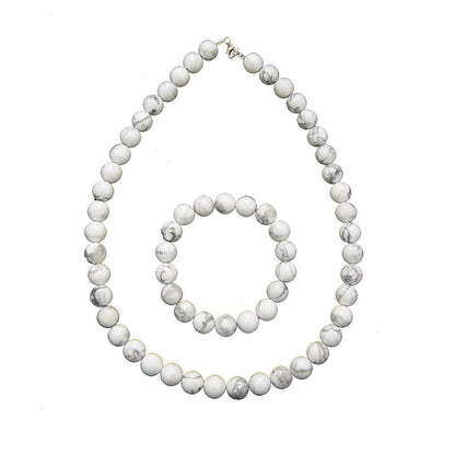 Set Howlite – Pietre sferiche da 6 mm