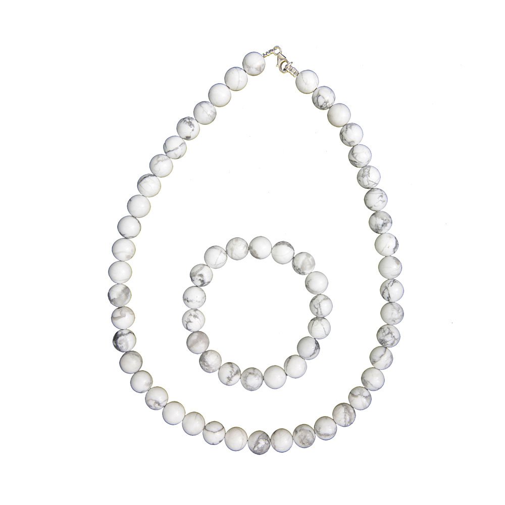 Set Howlite – Pietre sferiche da 6 mm