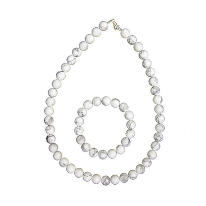 Set Howlite – Pietre sferiche da 6 mm