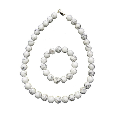 Set Howlite – Pietre sferiche da 6 mm