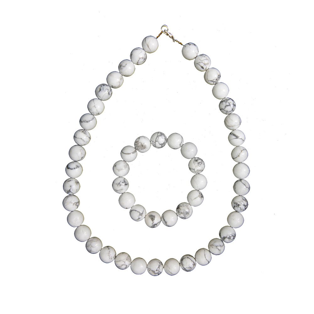 Set Howlite – Pietre sferiche da 6 mm