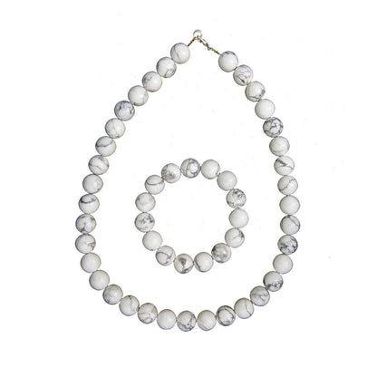 Set Howlite – Pietre sferiche da 6 mm