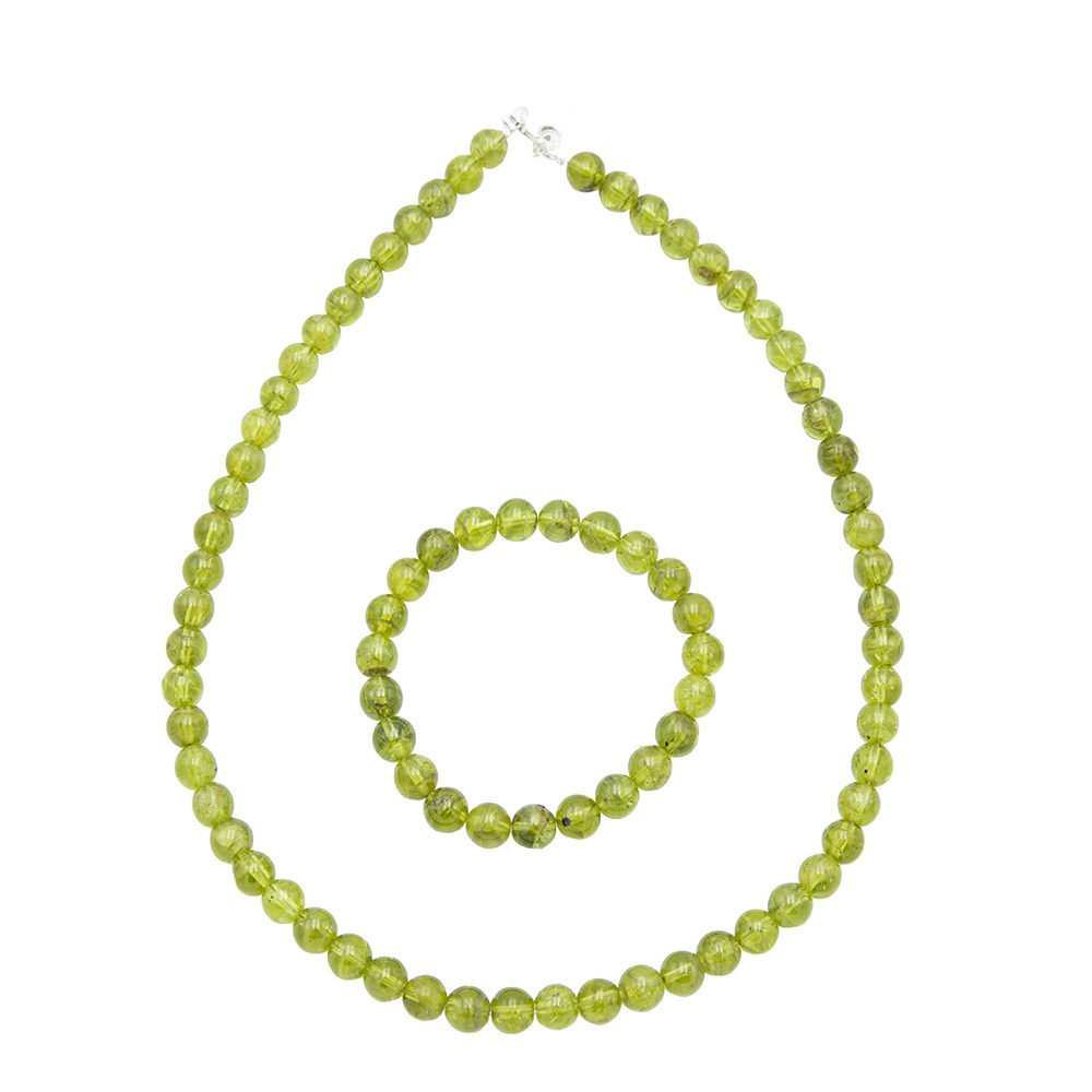 Set di Peridoti: pietre con perline da 6 mm