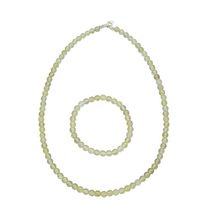 Set di Topazio limone – Pietre con perline da 6 mm