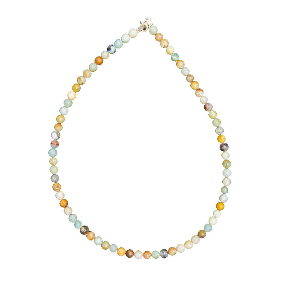 Collana di Amazzonite Multicolore – Pietre sferiche