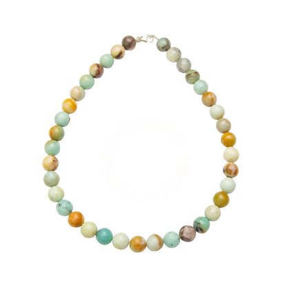 Collana di Amazzonite Multicolore – Pietre sferiche