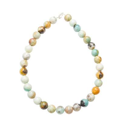 Collana di Amazzonite Multicolore – Pietre sferiche